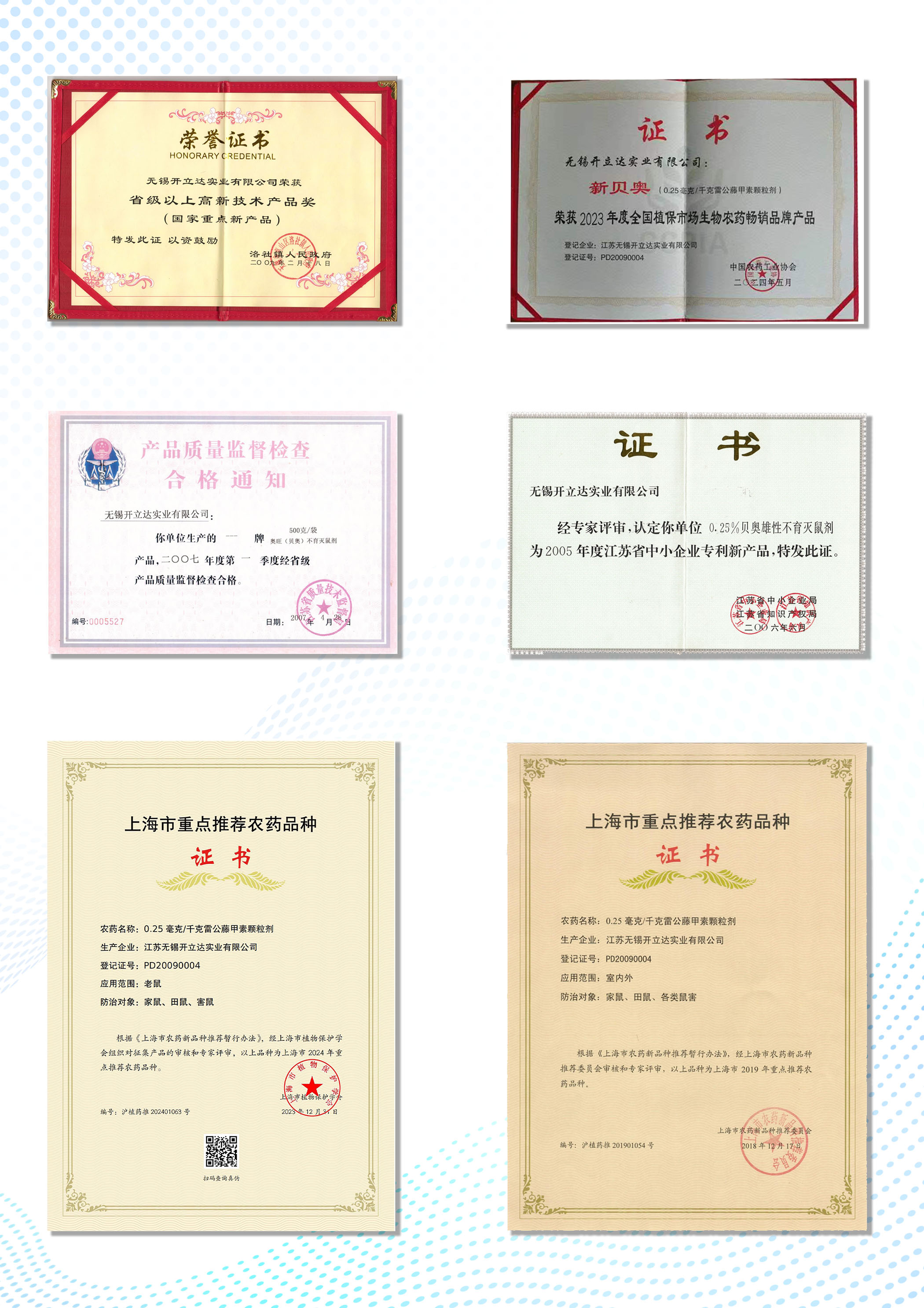 产品证书